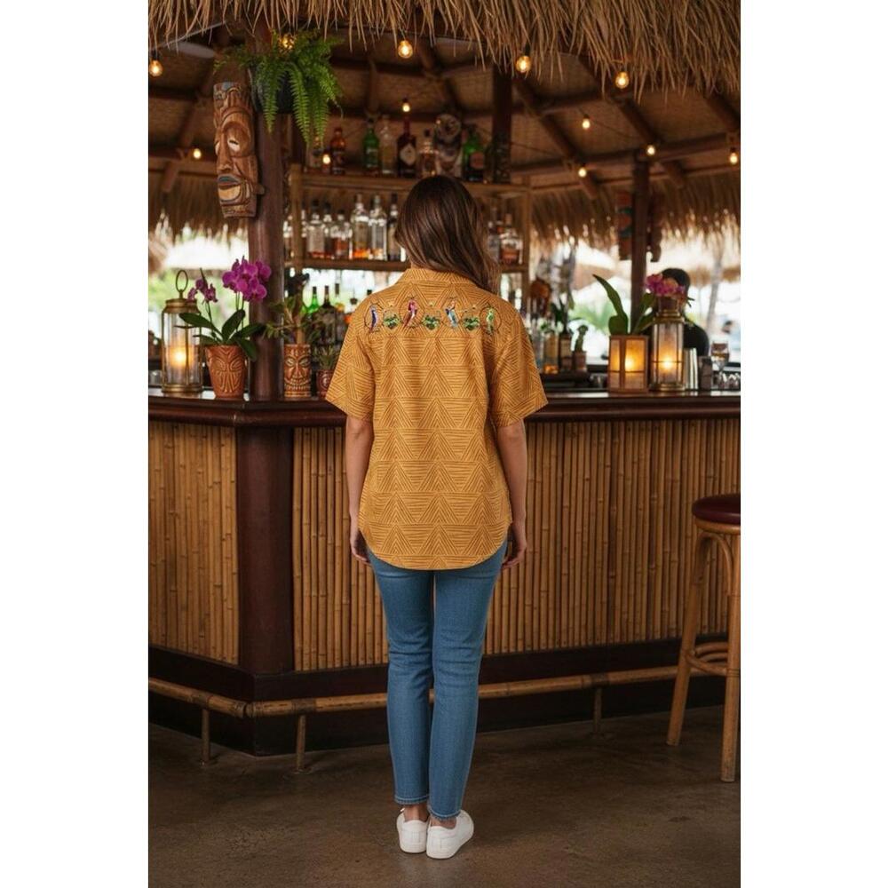 Disney Parks Enchanted Tiki Room Camp Shirt Adult Small NEW WITH TAGS - Picture 2 of 9